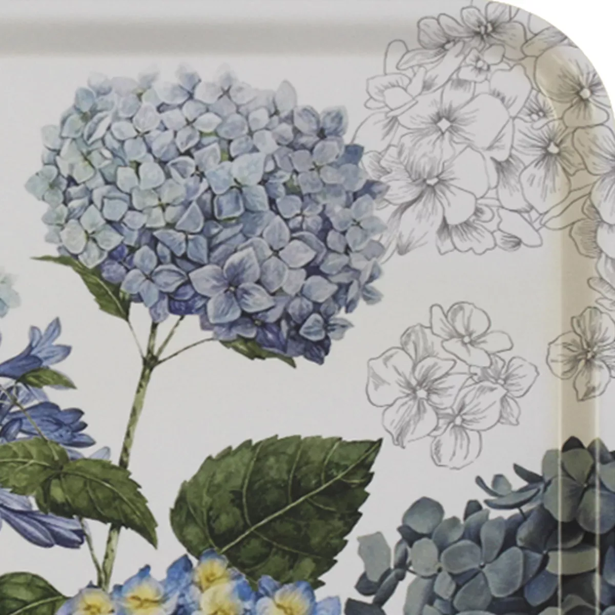 Garnier Thiebaut Plateau Bois Coloris Multicolore Bleu Jardin De Bretagne Bleu