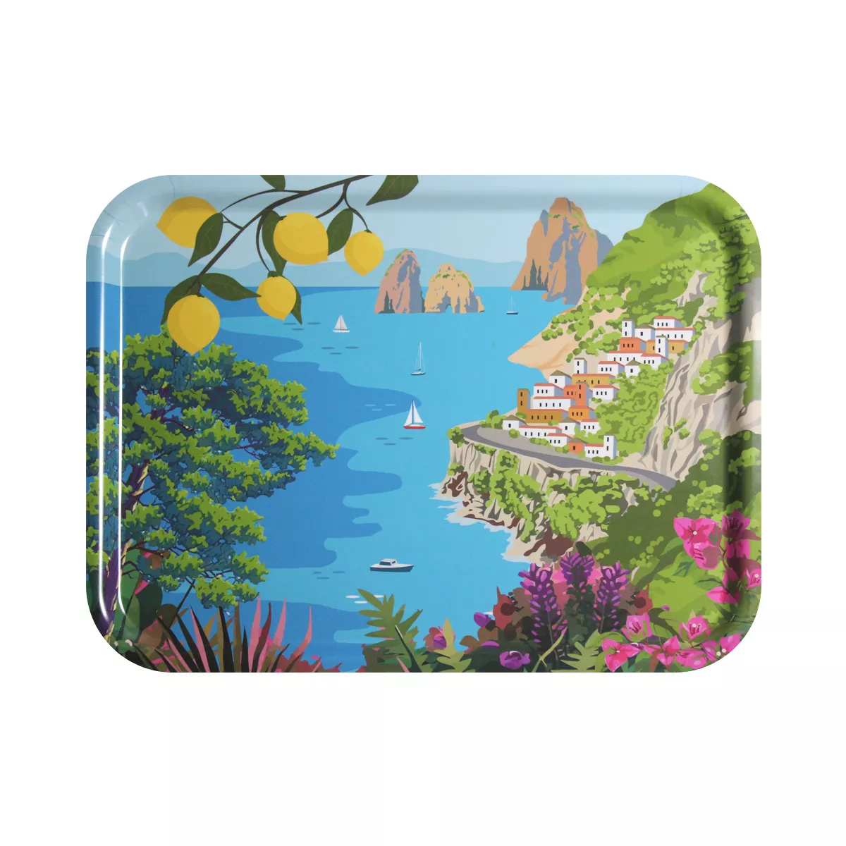 Garnier Thiebaut Plateau Bois Coloris Multicolore Ete Capri Ete