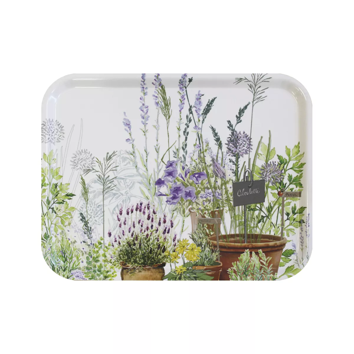 Garnier Thiebaut Plateau Bois Coloris Multicolore Provence Jardin Aromatique Provence