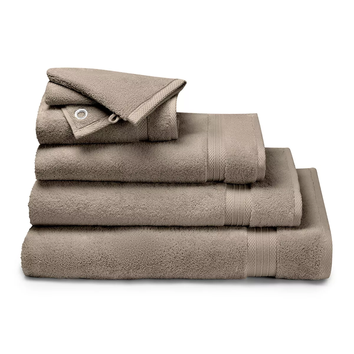 Garnier Thiebaut Serviette Eponge Pur Coton 550 G/m² Coloris Beige Chataignes Elea Chataignes