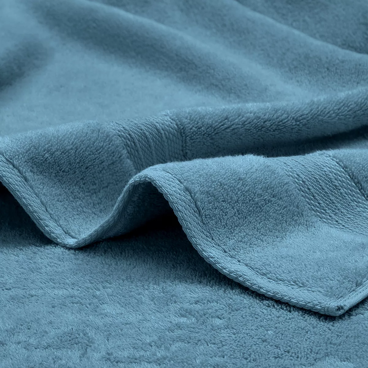 Garnier Thiebaut Serviette Eponge Pur Coton 550 G/m² Coloris Bleu Canard Elea Canard