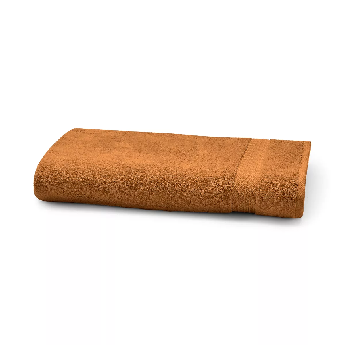 Garnier Thiebaut Serviette Eponge Pur Coton 550 G/m² Coloris Orange Rouille Elea Rouille