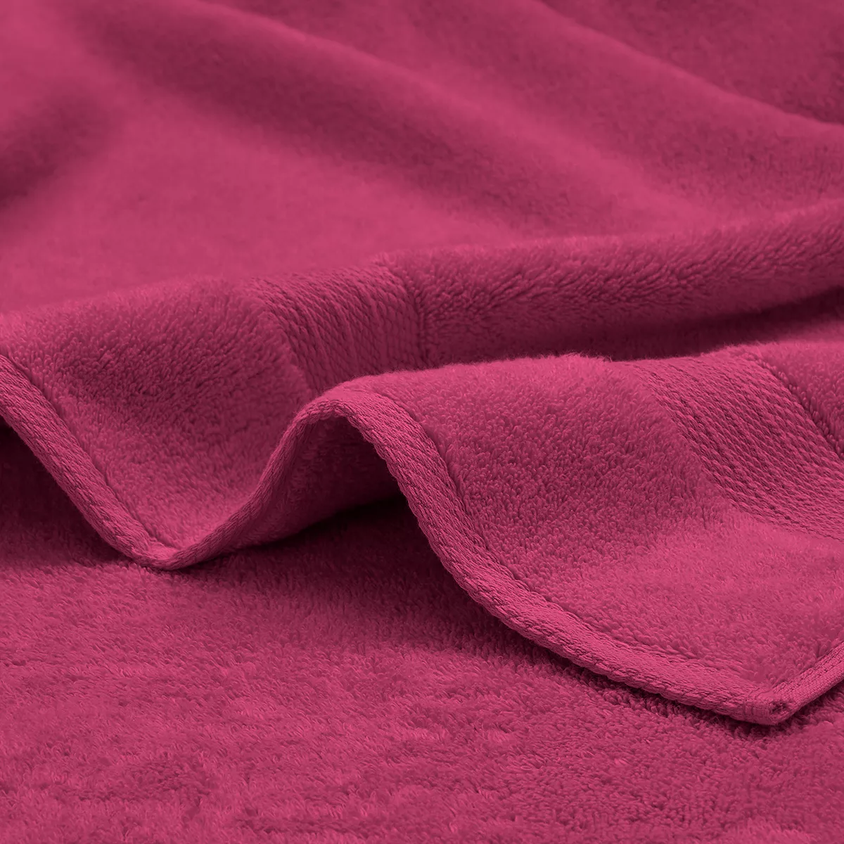 Garnier Thiebaut Serviette Eponge Pur Coton 550 G/m² Coloris Rose Fuchsia Elea Fuchsia
