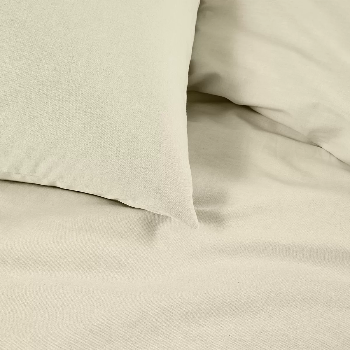 Garnier Thiebaut Taie D'oreiller Métis Lin & Coton Coloris Beige Chanvre Le Metis Francais Chanvre