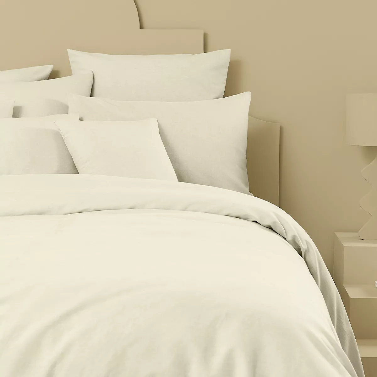 Garnier Thiebaut Taie D'oreiller Métis Lin & Coton Coloris Beige Chanvre Le Metis Francais Chanvre