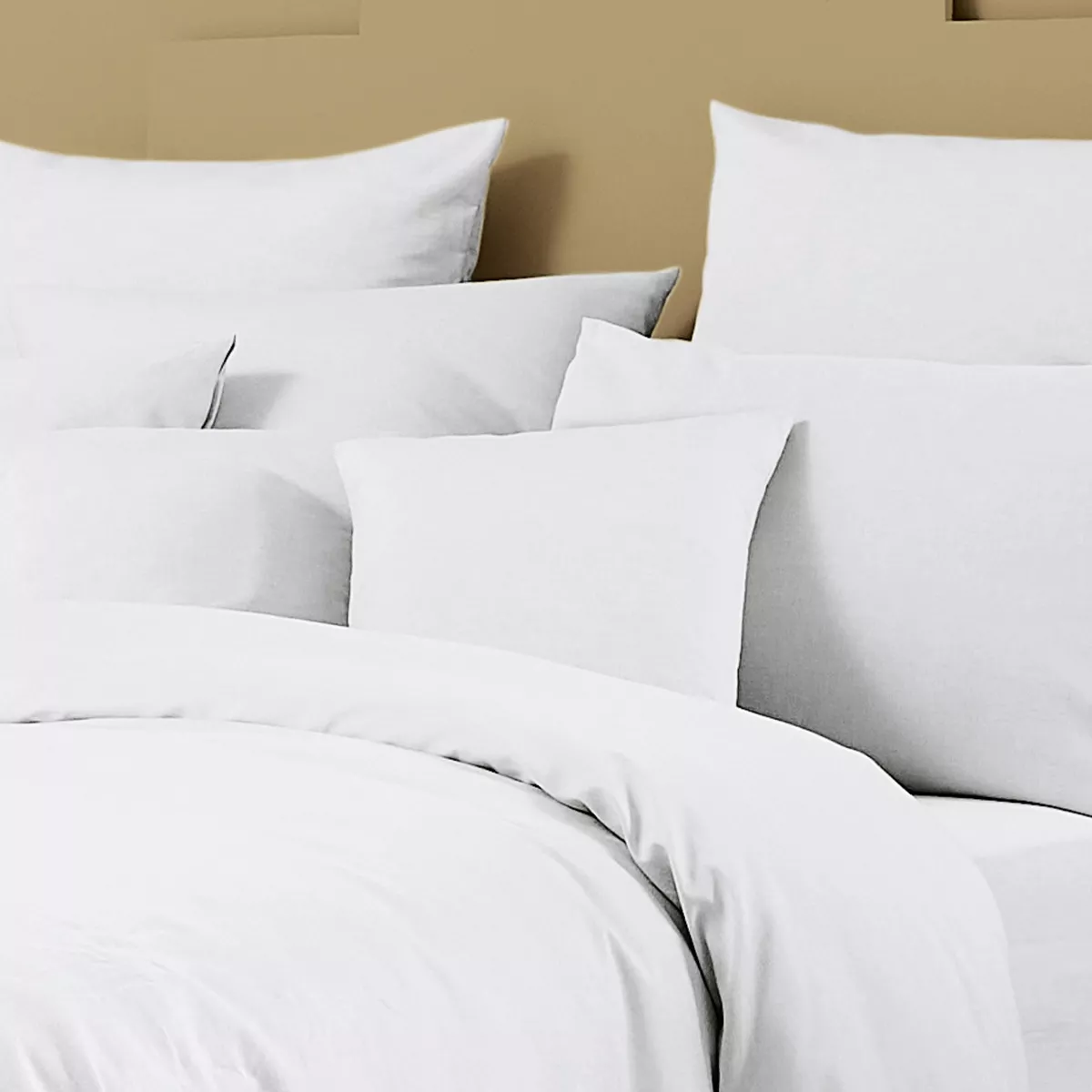 garnier thiebaut Taie d'oreiller métis lin & coton coloris blanc neige Le metis francais neige