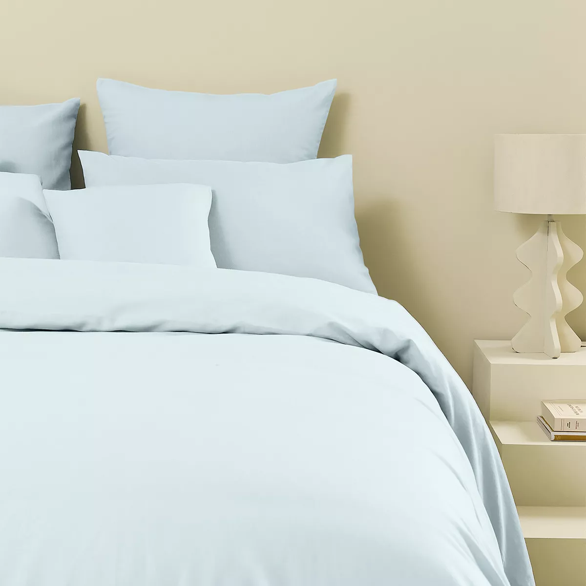 Garnier Thiebaut Taie D'oreiller Métis Lin & Coton Coloris Bleu Aqua Le Metis Francais Aqua