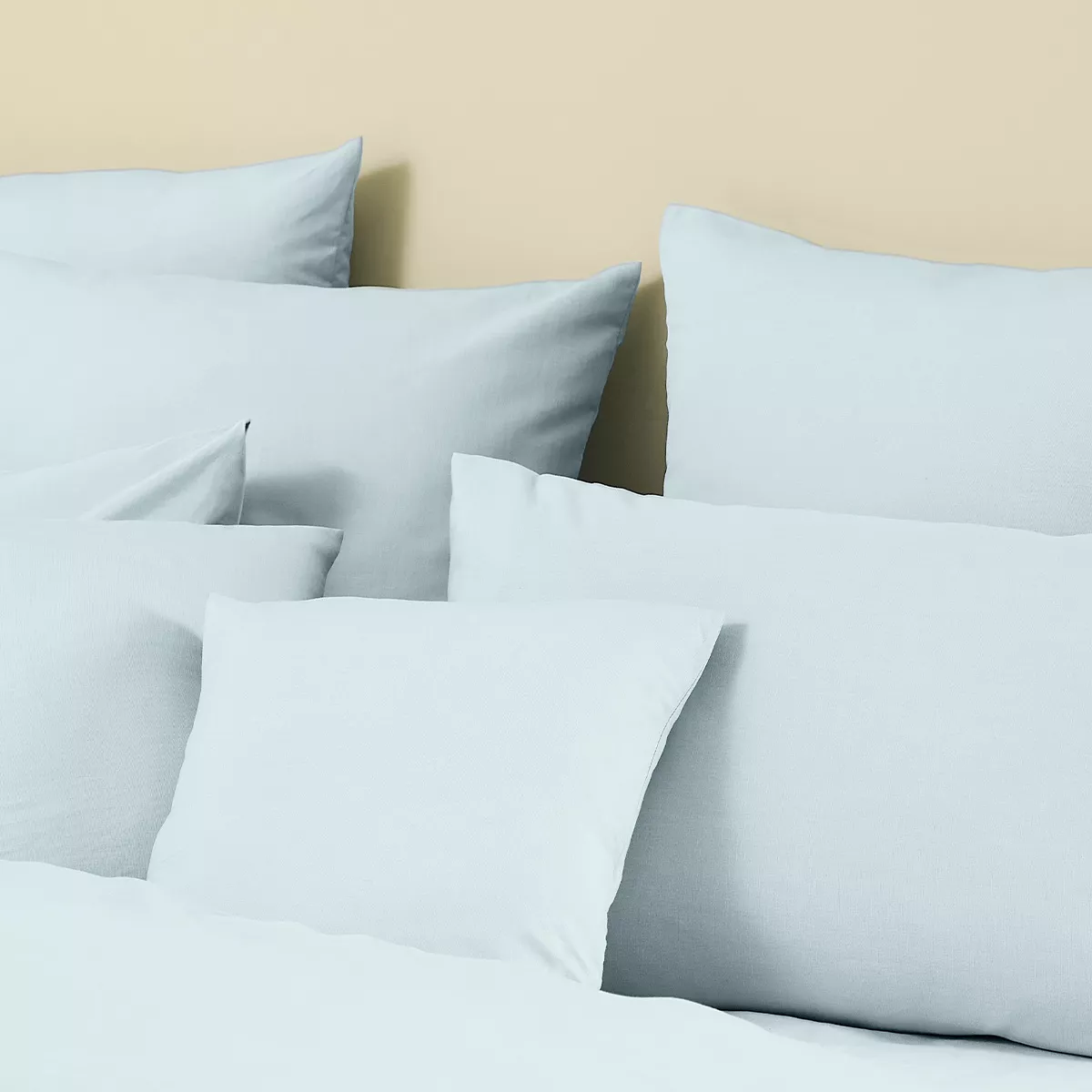 garnier thiebaut Taie d'oreiller métis lin & coton coloris bleu aqua Le metis francais aqua