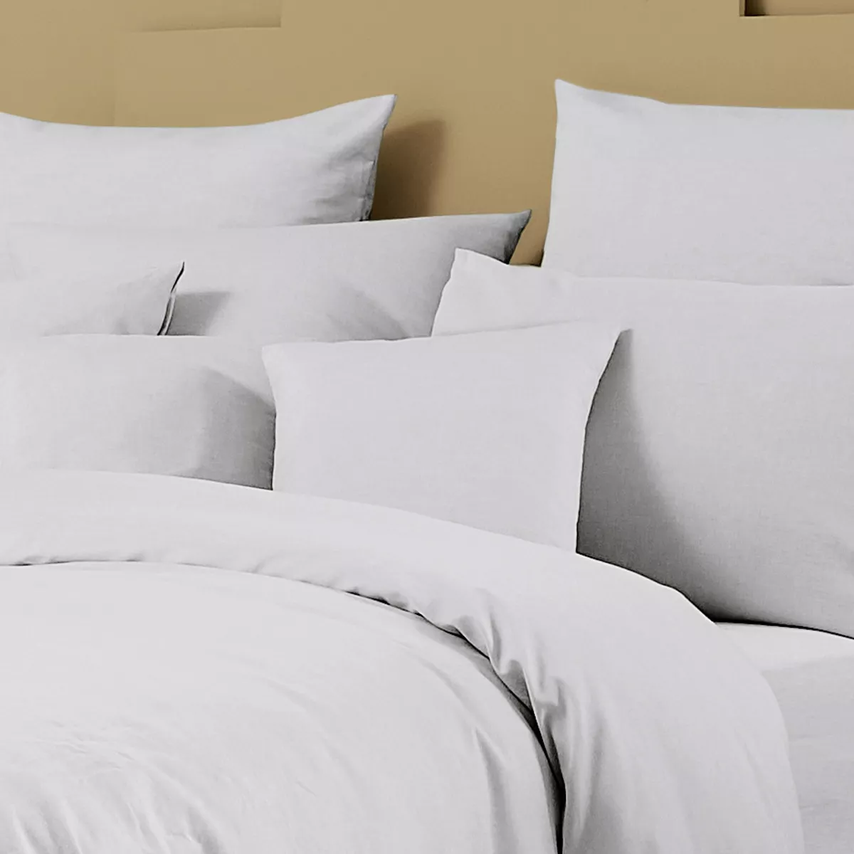 garnier thiebaut Taie d'oreiller métis lin & coton coloris gris glacier Le metis francais glacier