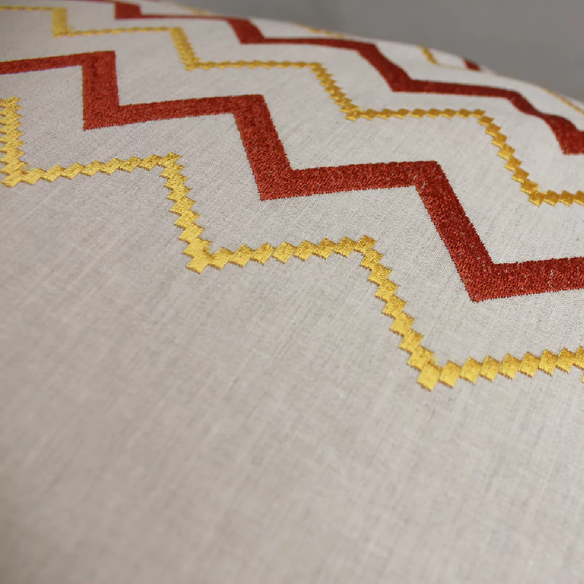 Garnier Thiebaut Taie D'oreiller Percale De Coton 80 Fils/cm² Coloris Multicolore Curry Zig Zag Curry