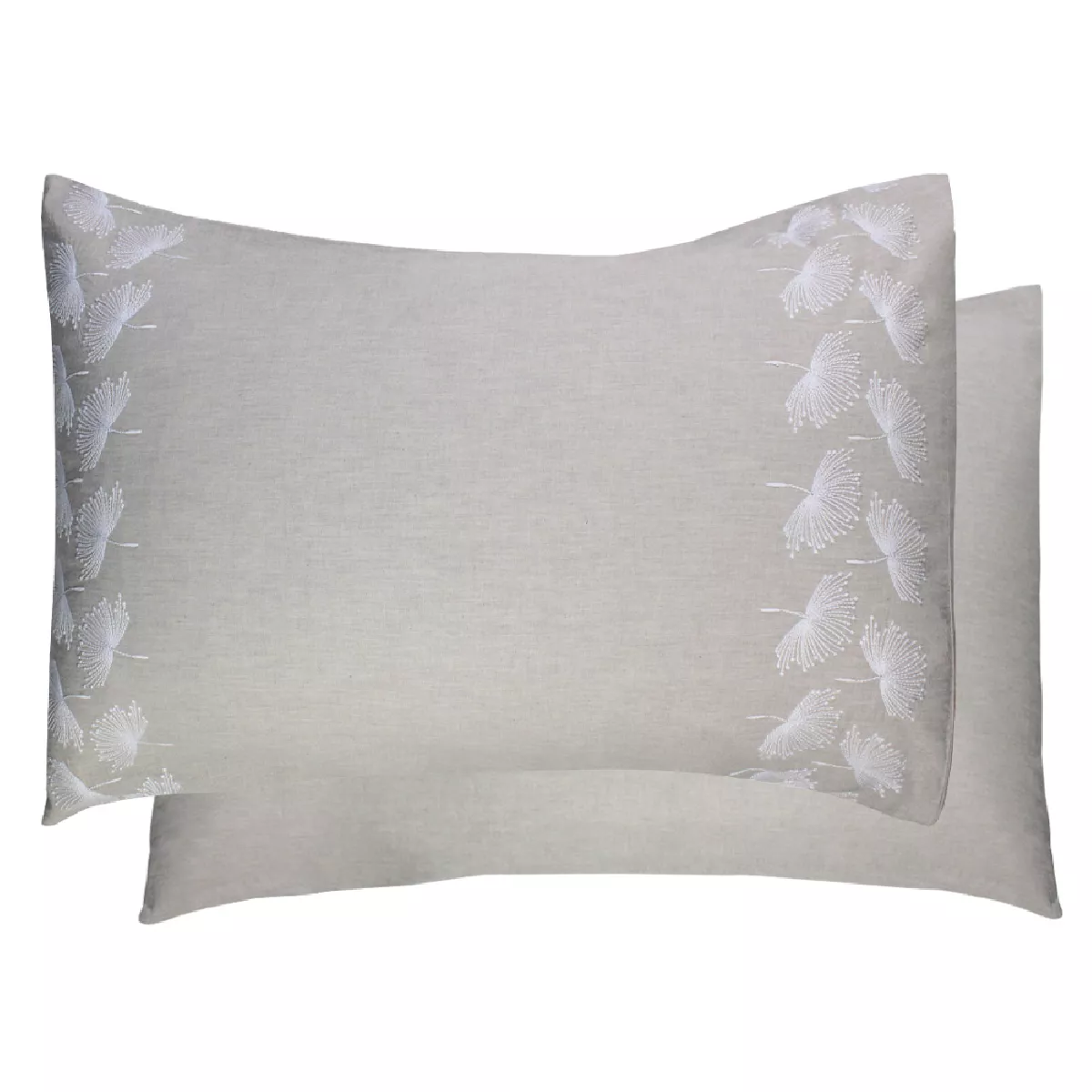 Garnier Thiebaut Taie D'oreiller Percale De Coton 80 Fils/cm² Coloris Beige Naturel Brise D'ete Naturel