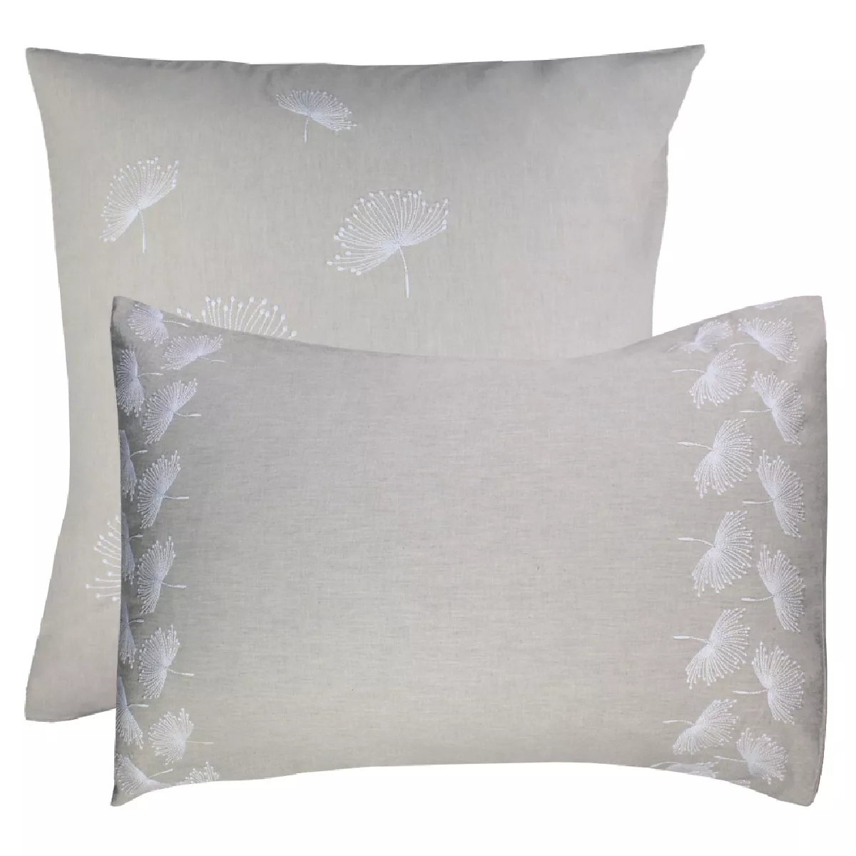 garnier thiebaut Taie d'oreiller percale de coton 80 fils/cm² coloris beige naturel Brise d'ete naturel