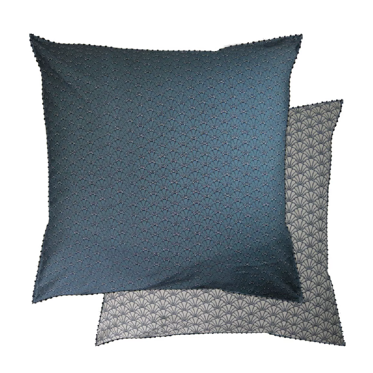 garnier thiebaut Taie d'oreiller percale de coton 80 fils/cm² coloris bleu givre Osaka givre