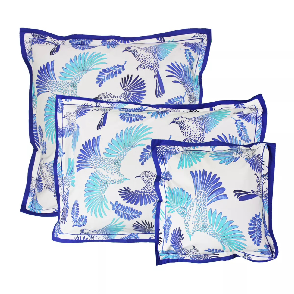 Garnier Thiebaut Taie D'oreiller Percale De Coton 90 Fils/cm² Coloris Bleu Indigo Envol Indigo