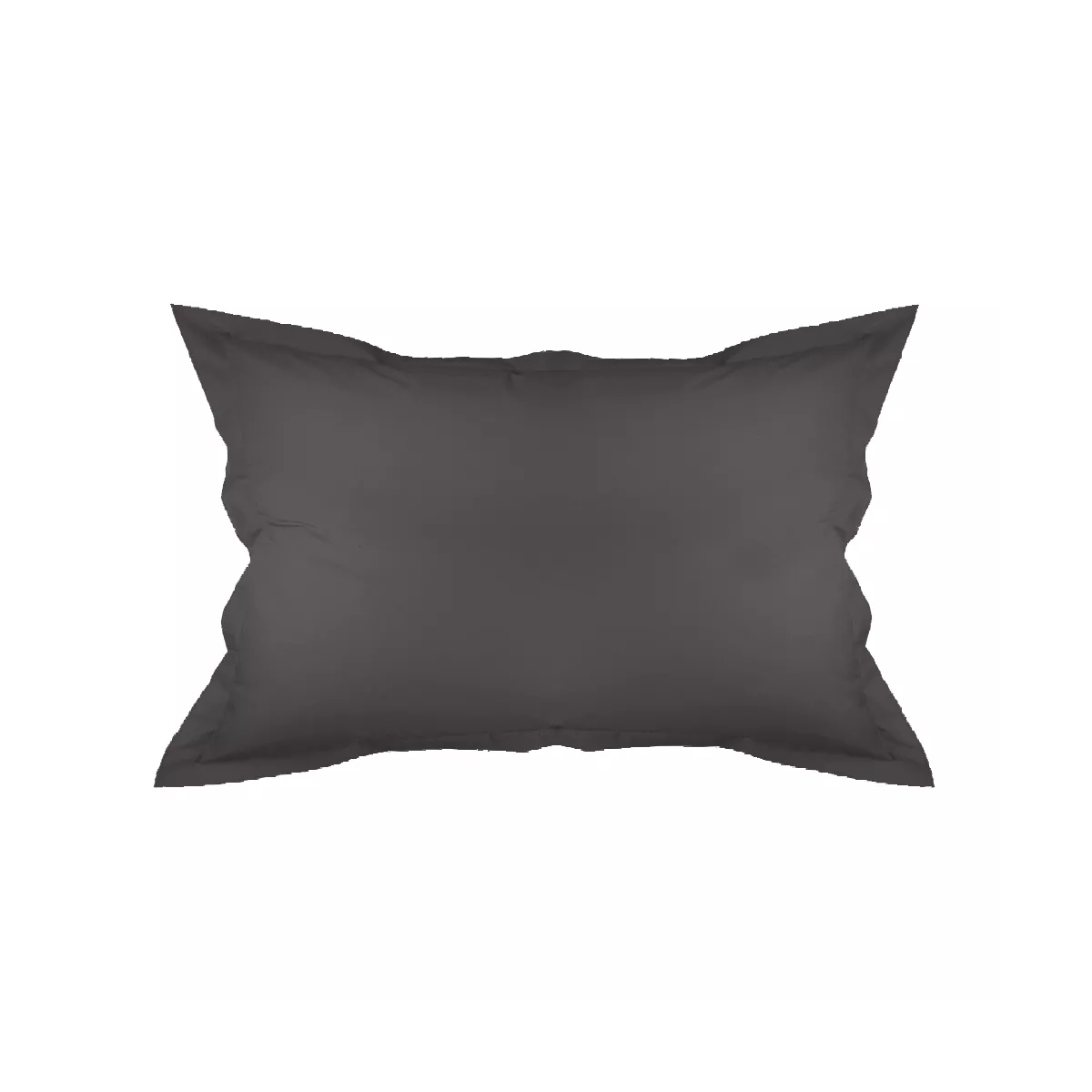 Garnier Thiebaut Taie D'oreiller Percale De Coton 90 Fils/cm² Coloris Gris Beton Olana Beton