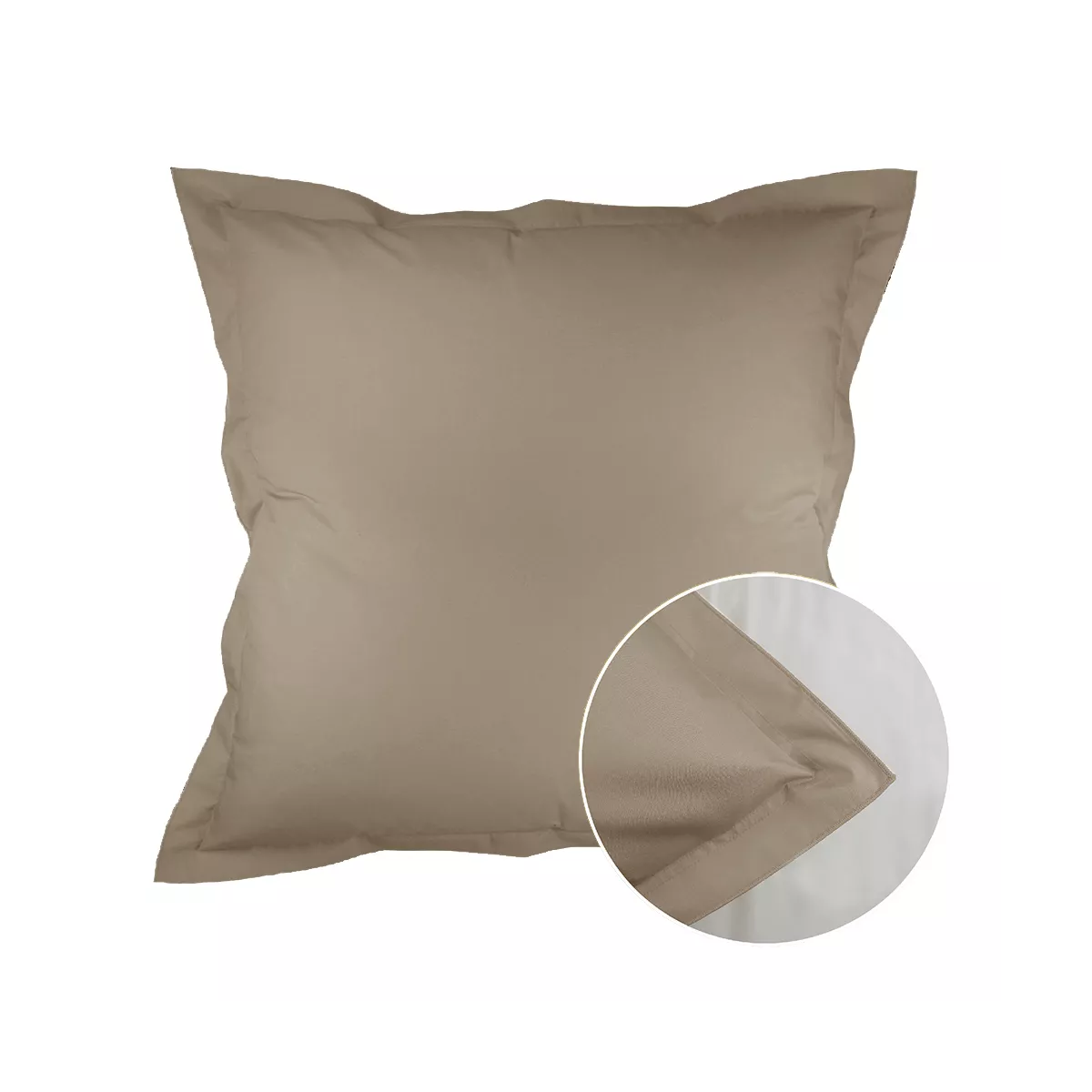 Garnier Thiebaut Taie D'oreiller Percale De Coton 90 Fils/cm² Coloris Brun Pin Olana Pin