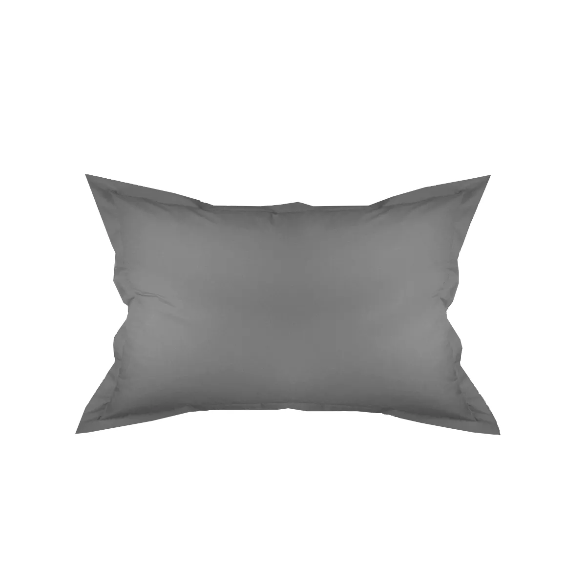 Garnier Thiebaut Taie D'oreiller Percale De Coton 90 Fils/cm² Coloris Gris Acier Olana Acier