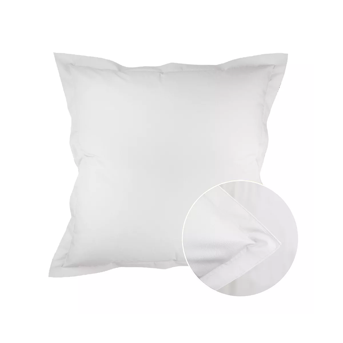 garnier thiebaut Taie d'oreiller percale de coton 90 fils/cm² coloris gris platine Olana platine