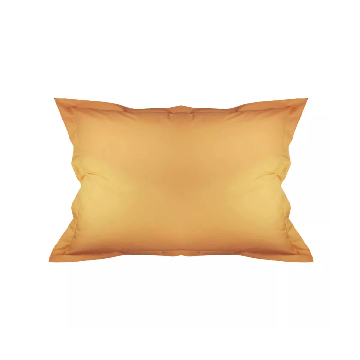 Garnier Thiebaut Taie D'oreiller Percale De Coton 90 Fils/cm² Coloris Jaune Safran Olana Safran