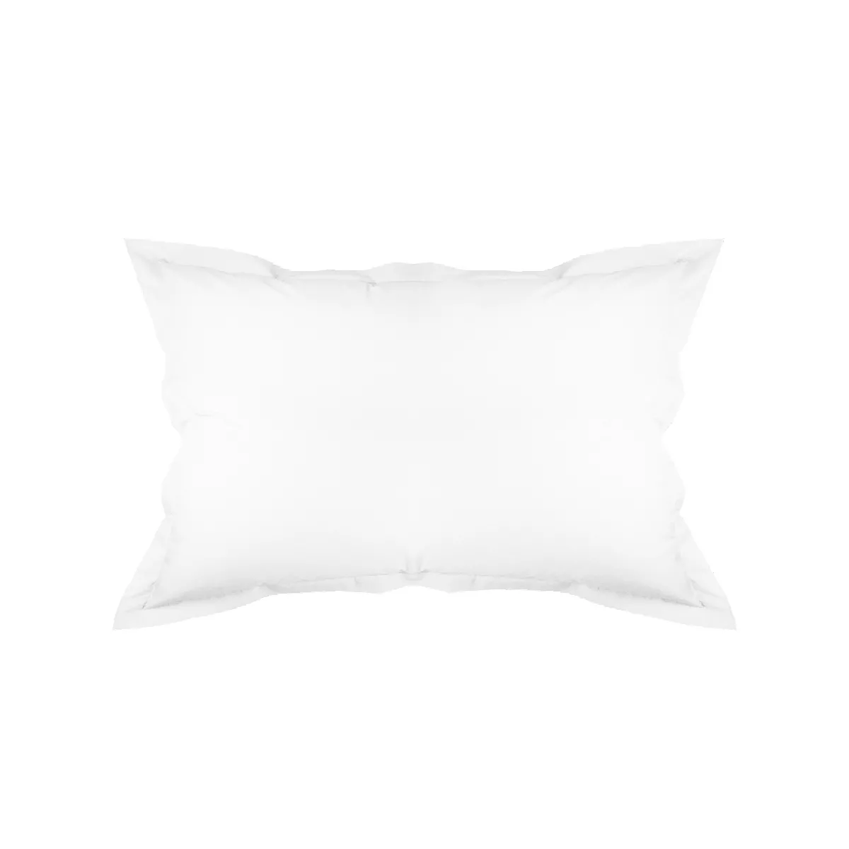 Garnier Thiebaut Taie D'oreiller Percale De Coton 90 Fils/cm² Coloris Blanc Blanc Olana Blanc