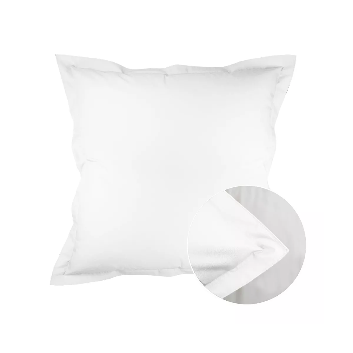 garnier thiebaut Taie d'oreiller percale de coton 90 fils/cm² coloris blanc blanc Olana blanc