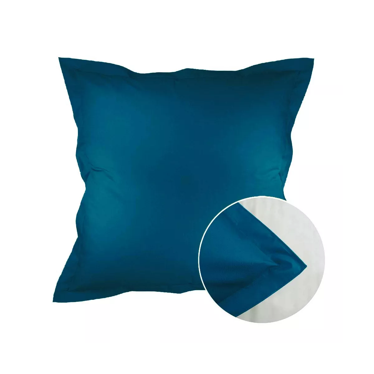 garnier thiebaut Taie d'oreiller percale de coton 90 fils/cm² coloris bleu ocean Olana ocean