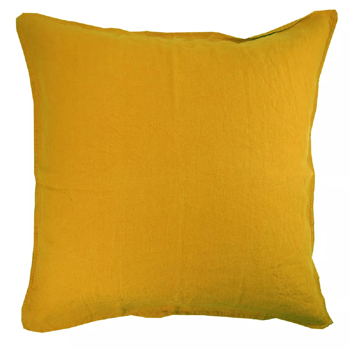 garnier thiebaut Taie d'oreiller pur lin coloris jaune curry Syracuse curry