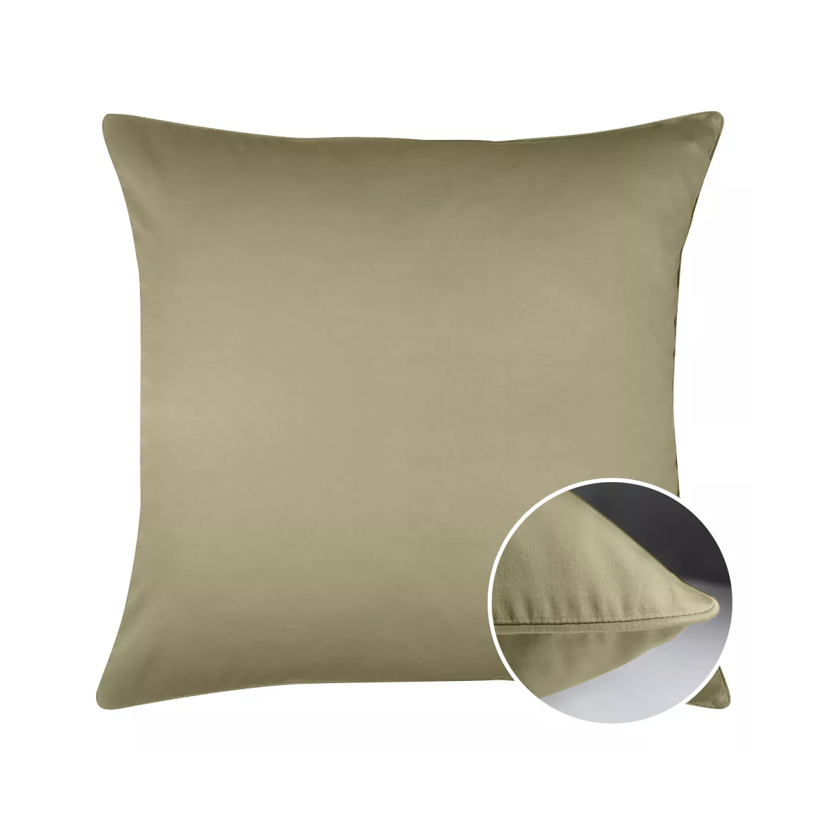 Garnier Thiebaut Taie D'oreiller Satin De Coton 120 Fils/cm² Coloris Brun Mordore Ava Uni Mordore