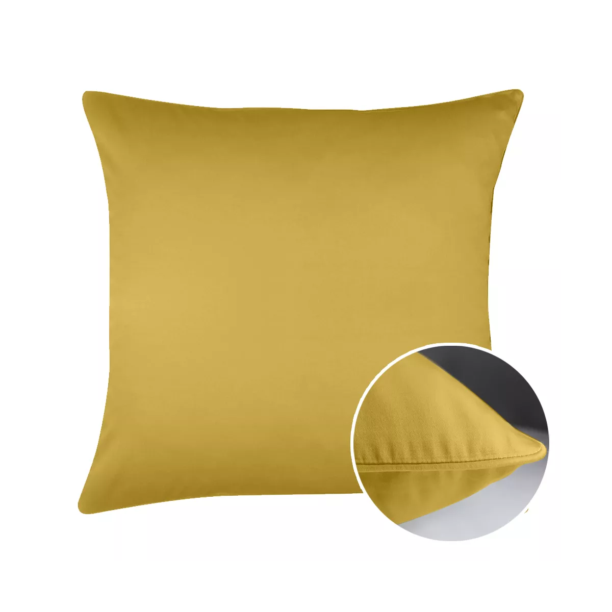 garnier thiebaut Taie d'oreiller satin de coton 120 fils/cm² coloris or curry Ava uni curry