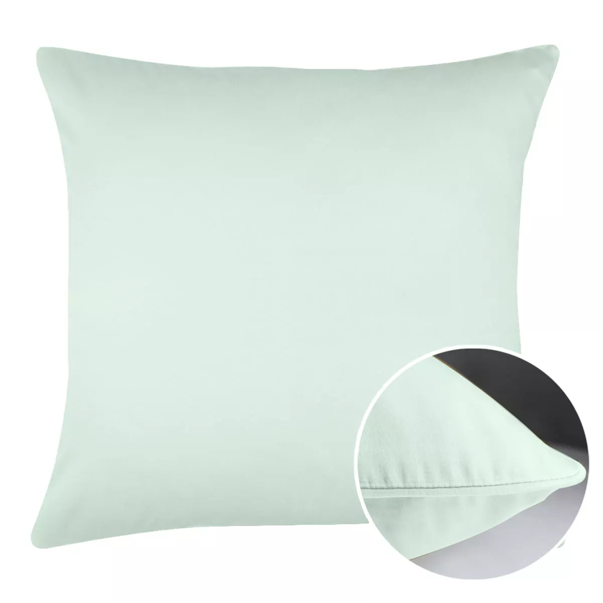 garnier thiebaut Taie d'oreiller satin de coton 120 fils/cm² coloris bleu lagon Ava uni lagon