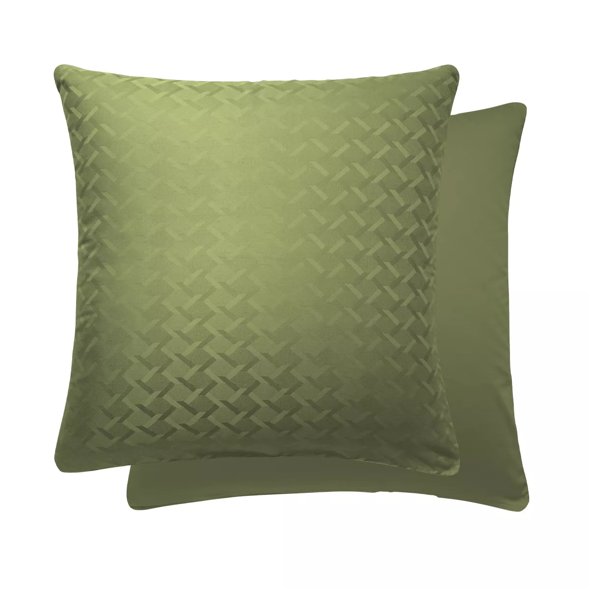 Garnier Thiebaut Taie D'oreiller Satin De Coton Coloris Vert Kaki Adagio Kaki