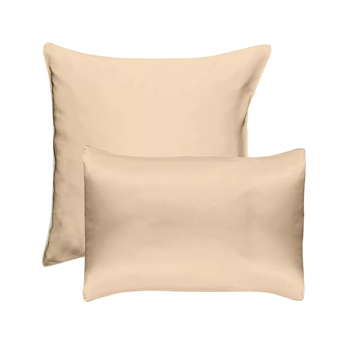 Garnier Thiebaut Taie D'oreiller Soie Coloris Beige Champagne Jouvence Champagne
