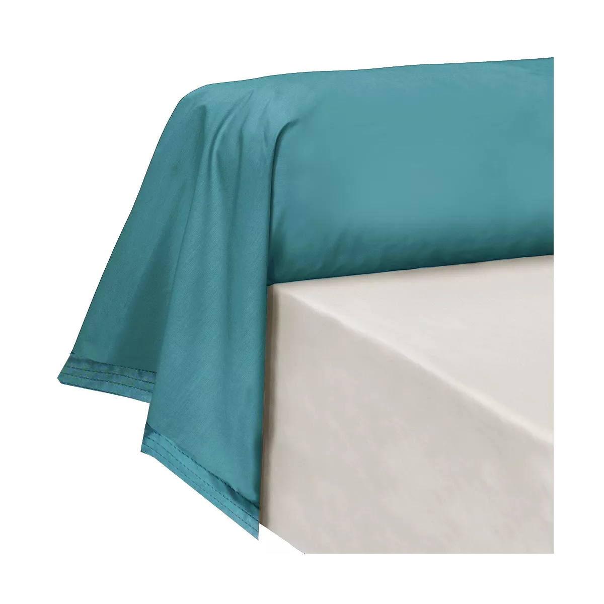 garnier thiebaut Taie de traversin percale de coton 90 fils/cm² coloris vert emeraude Olana emeraude