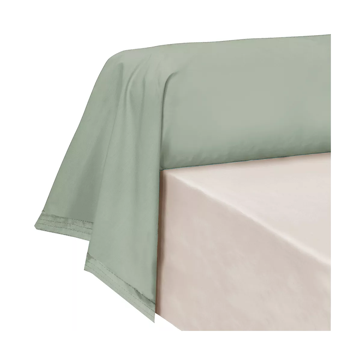 garnier thiebaut Taie de traversin percale de coton 90 fils/cm² coloris vert kaki Olana kaki