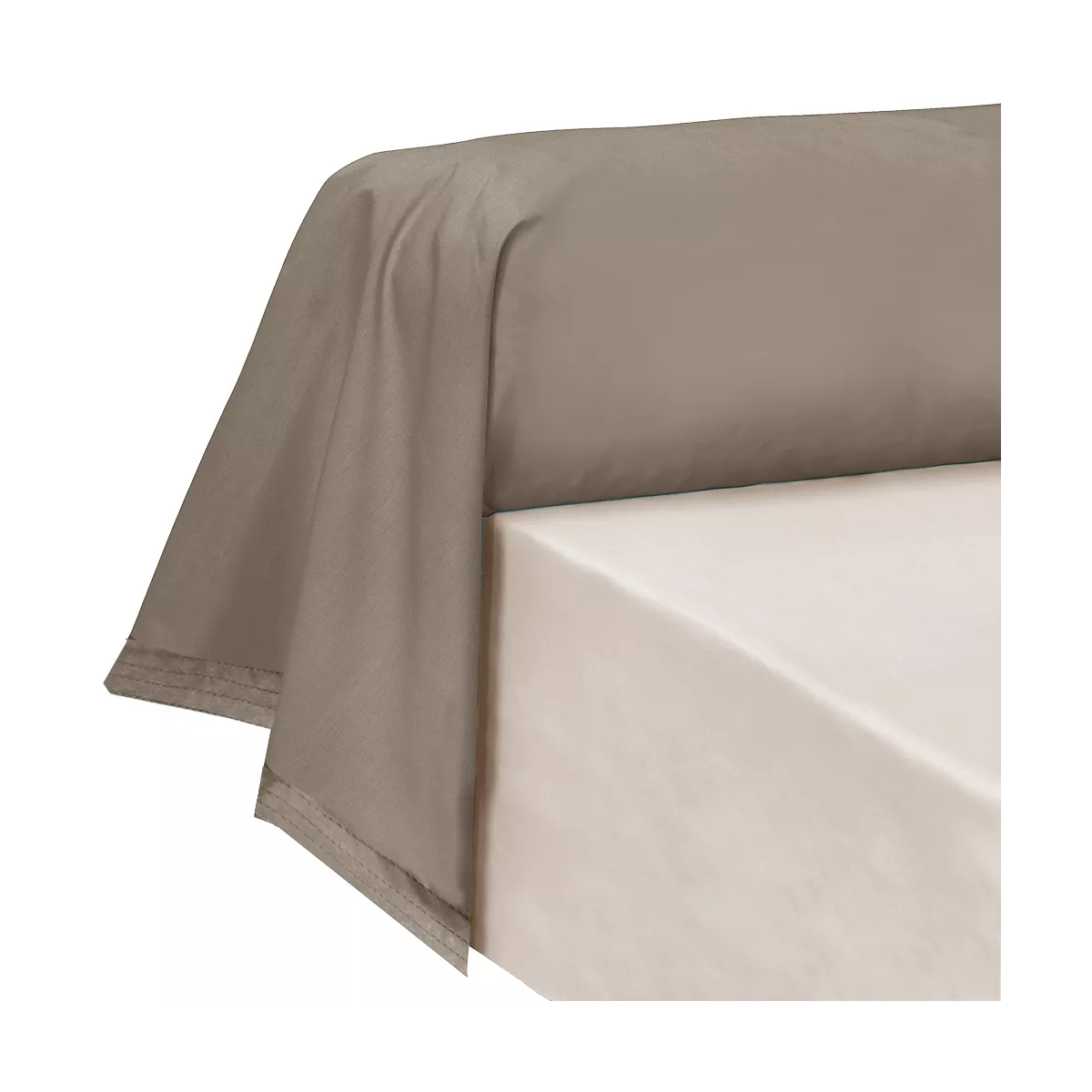 Garnier Thiebaut Taie De Traversin Percale De Coton 90 Fils/cm² Coloris Brun Pin Olana Pin