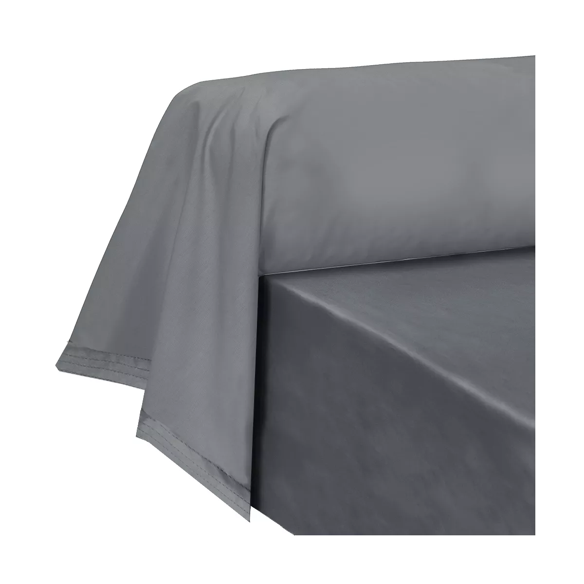 Garnier Thiebaut Taie De Traversin Percale De Coton 90 Fils/cm² Coloris Gris Acier Olana Acier