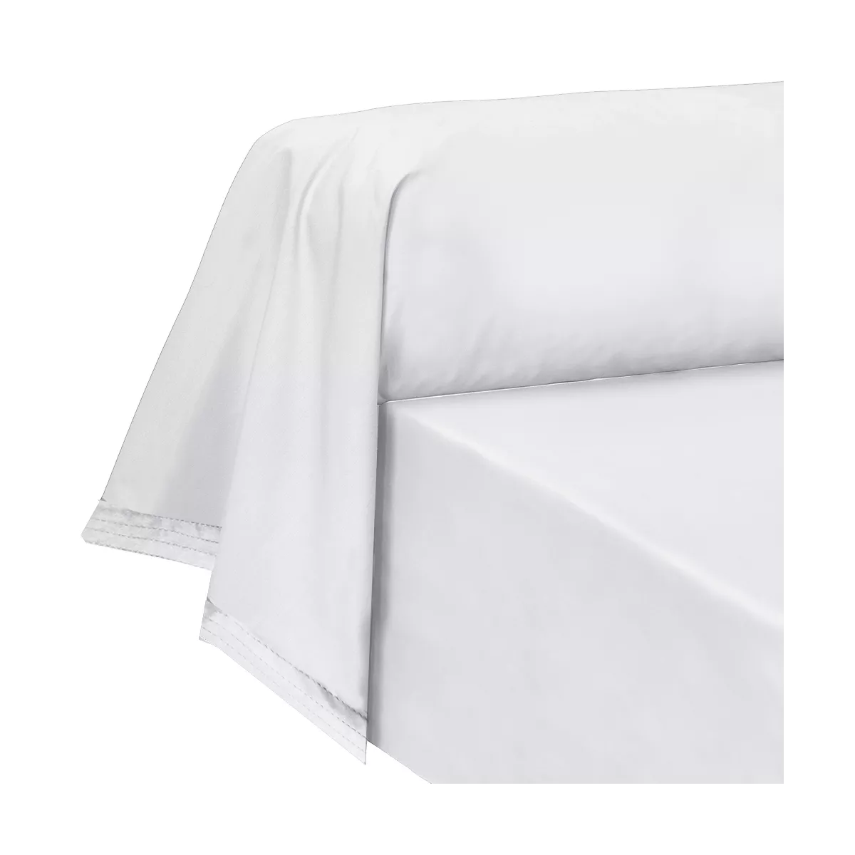garnier thiebaut Taie de traversin percale de coton 90 fils/cm² coloris gris platine Olana platine
