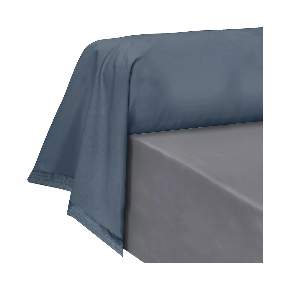 garnier thiebaut Taie de traversin percale de coton 90 fils/cm² coloris bleu bleu Olana bleu