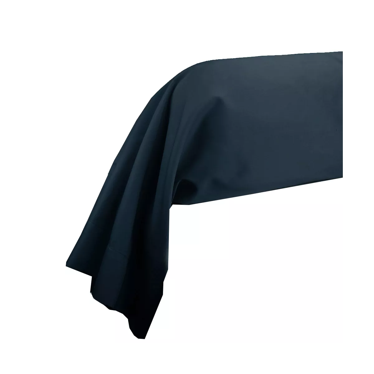 Garnier Thiebaut Taie De Traversin Satin De Coton 120 Fils/cm² Coloris Bleu Bleu Nuit Ava Uni Bleu Nuit