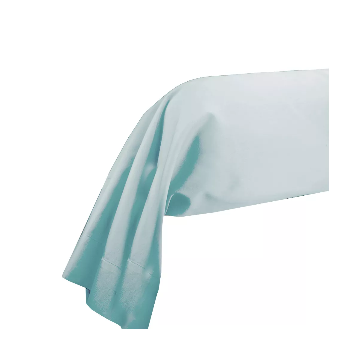 garnier thiebaut Taie de traversin satin de coton 120 fils/cm² coloris bleu mint Ava uni mint