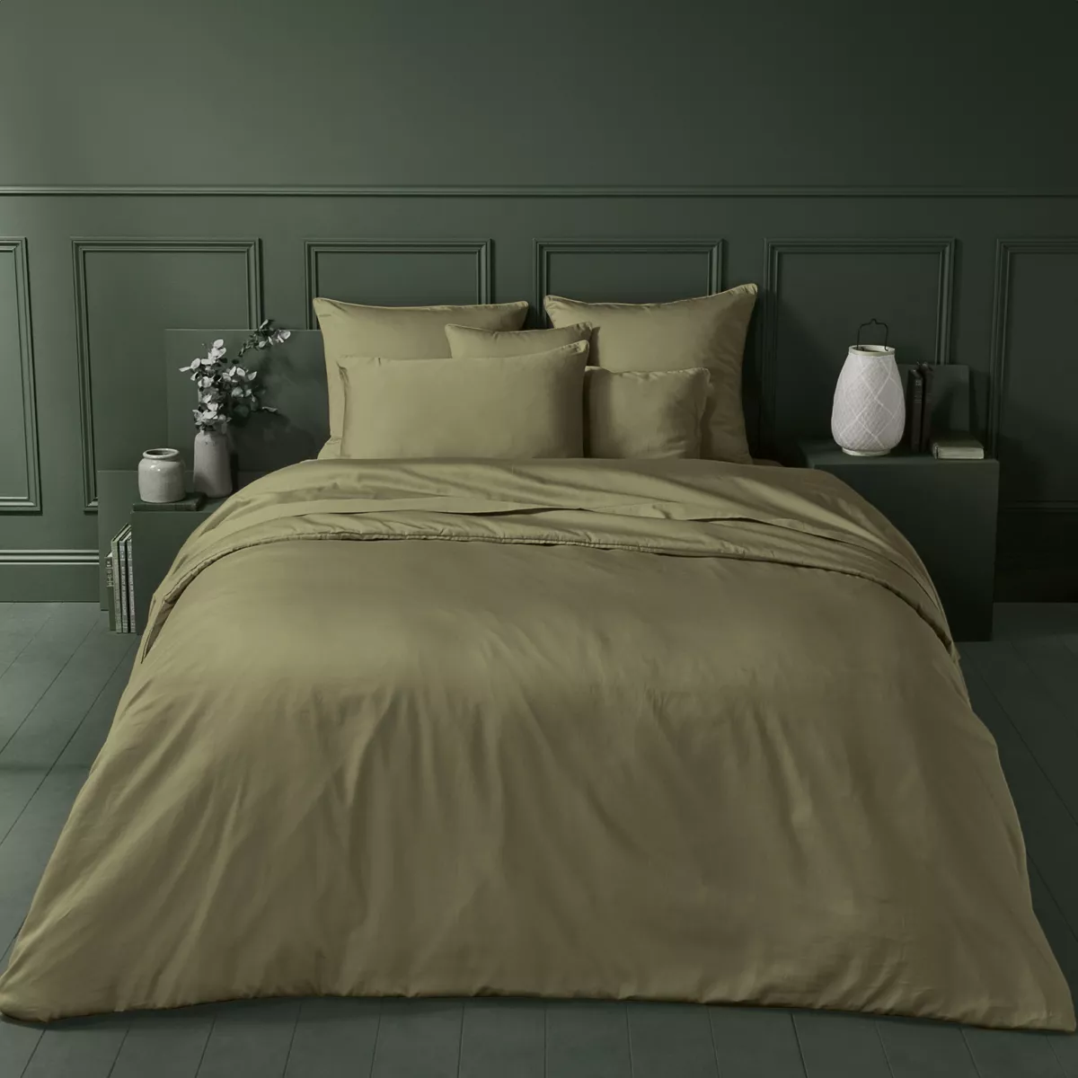 Garnier Thiebaut Taie De Traversin Satin De Coton 120 Fils/cm² Coloris Brun Mordore Ava Uni Mordore