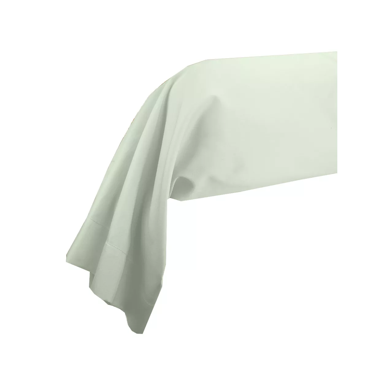 garnier thiebaut Taie de traversin satin de coton 120 fils/cm² coloris vert vert d'eau Ava uni vert d'eau