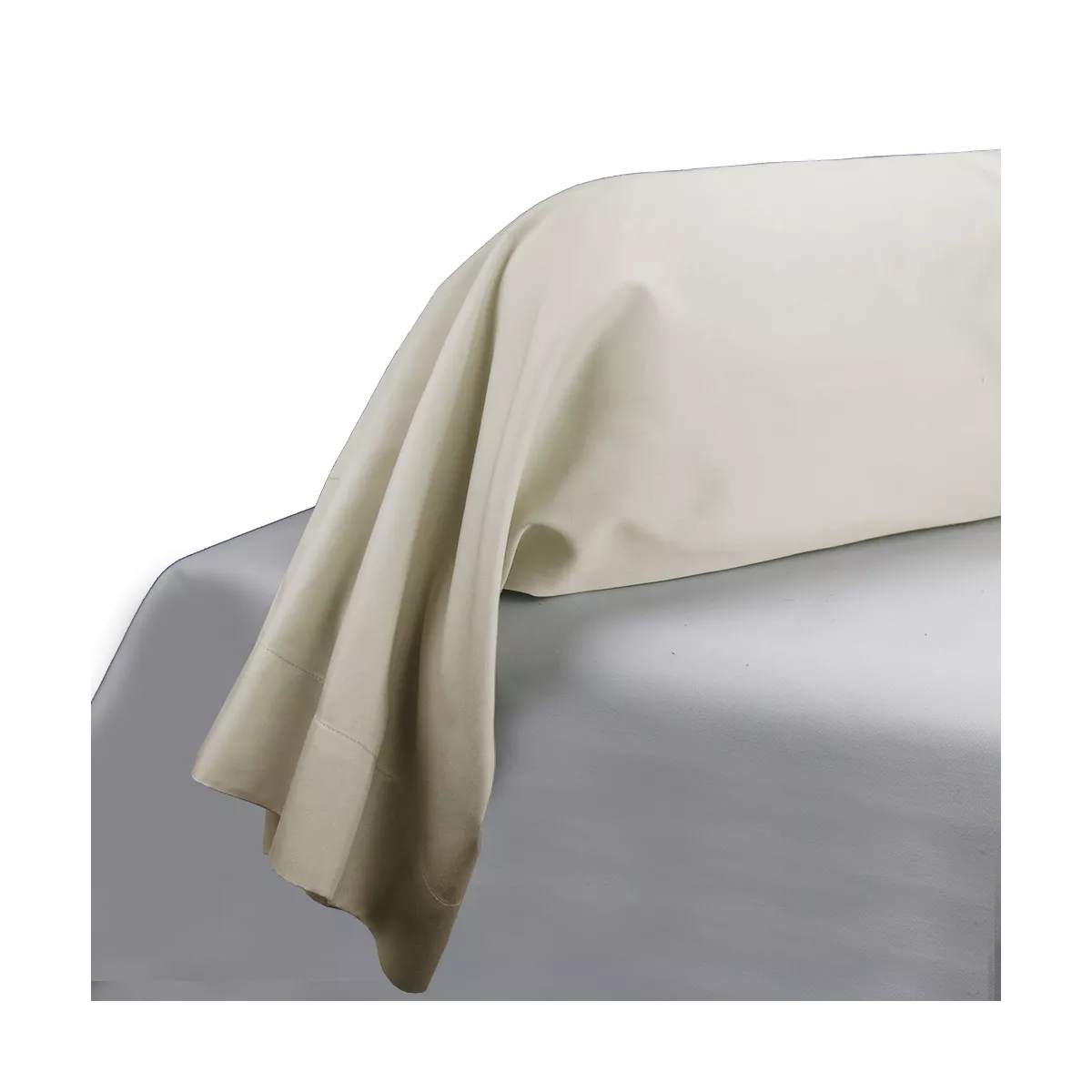 garnier thiebaut Taie de traversin satin de coton 120 fils/cm² coloris beige lin Ava uni lin