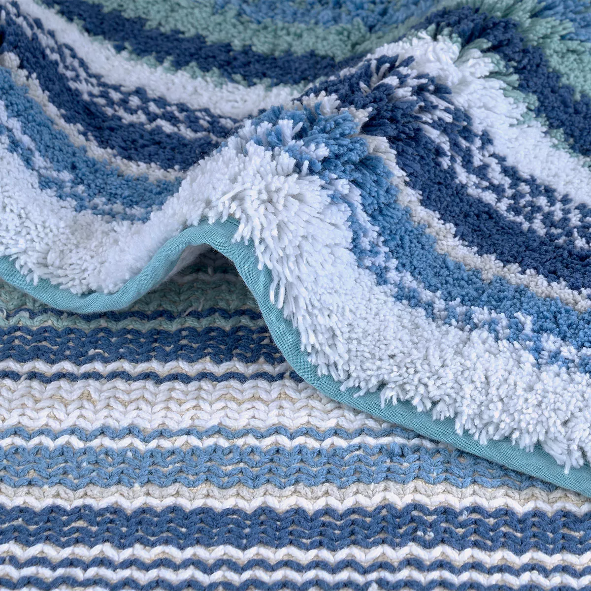 Garnier Thiebaut Tapis De Bain Pur Coton 2000 G/m² Coloris Bleu Bleu Venice Bleu