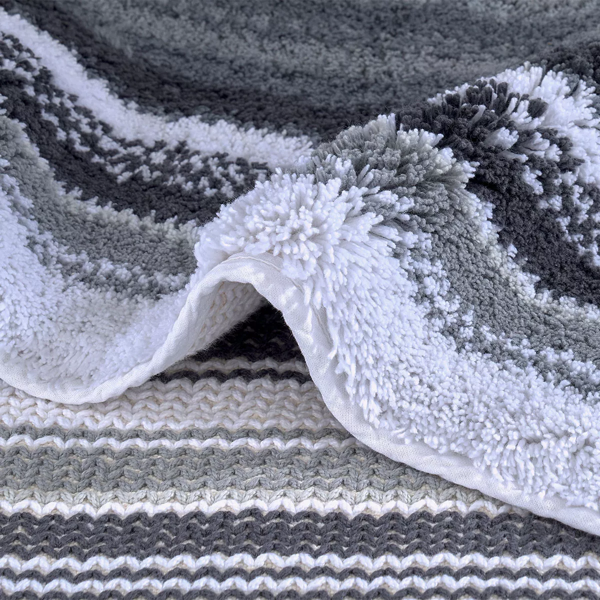 Garnier Thiebaut Tapis De Bain Pur Coton 2000 G/m² Coloris Gris Gris Venice Gris