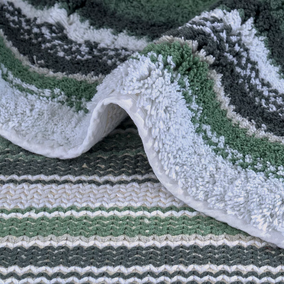Garnier Thiebaut Tapis De Bain Pur Coton 2000 G/m² Coloris Vert Vert Venice Vert