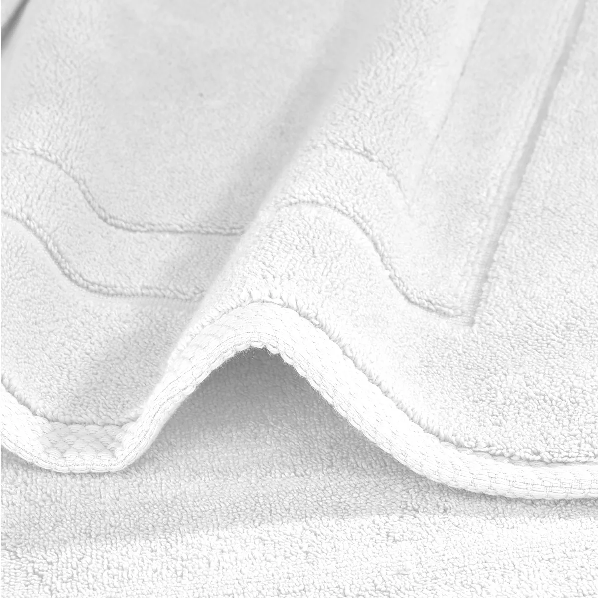 Garnier Thiebaut Tapis De Bain Pur Coton 900 G/m² Coloris Blanc Blanc Elea Blanc