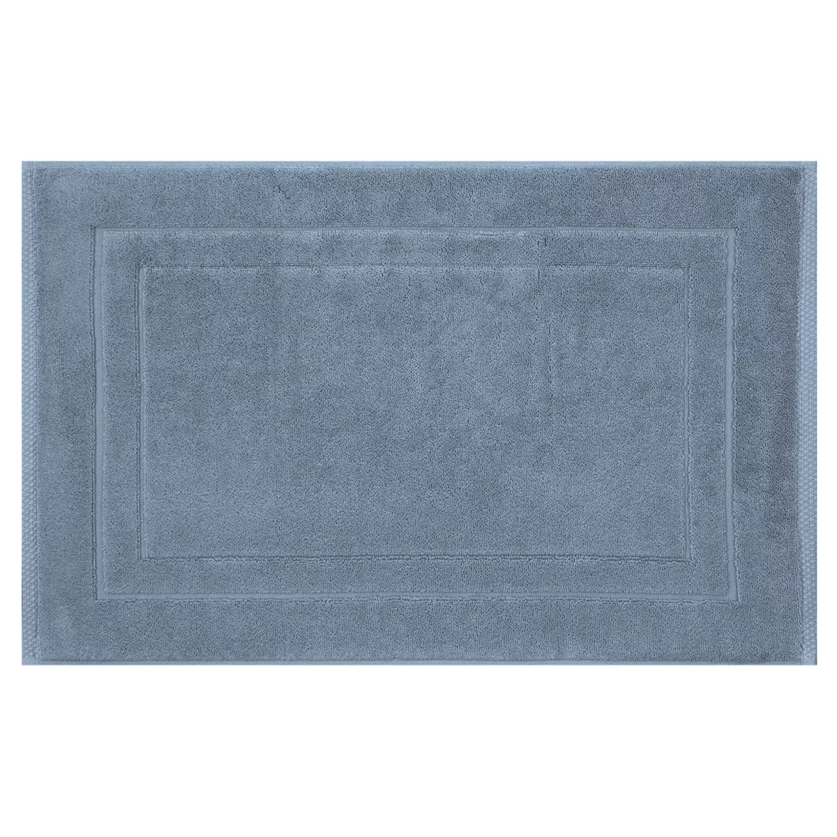 garnier thiebaut Tapis de bain pur coton 900 g/m² coloris bleu bleu ardoise Elea bleu ardoise
