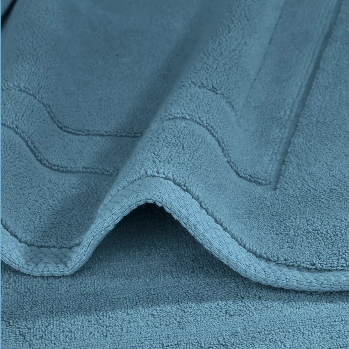 Garnier Thiebaut Tapis De Bain Pur Coton 900 G/m² Coloris Bleu Canard Elea Canard