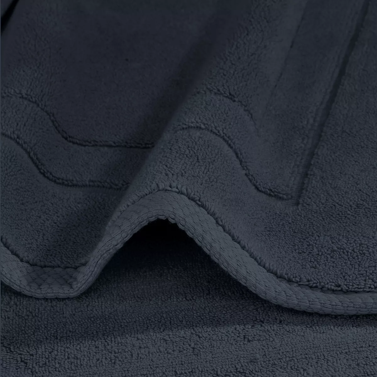 Garnier Thiebaut Tapis De Bain Pur Coton 900 G/m² Coloris Marine Navy Elea Navy